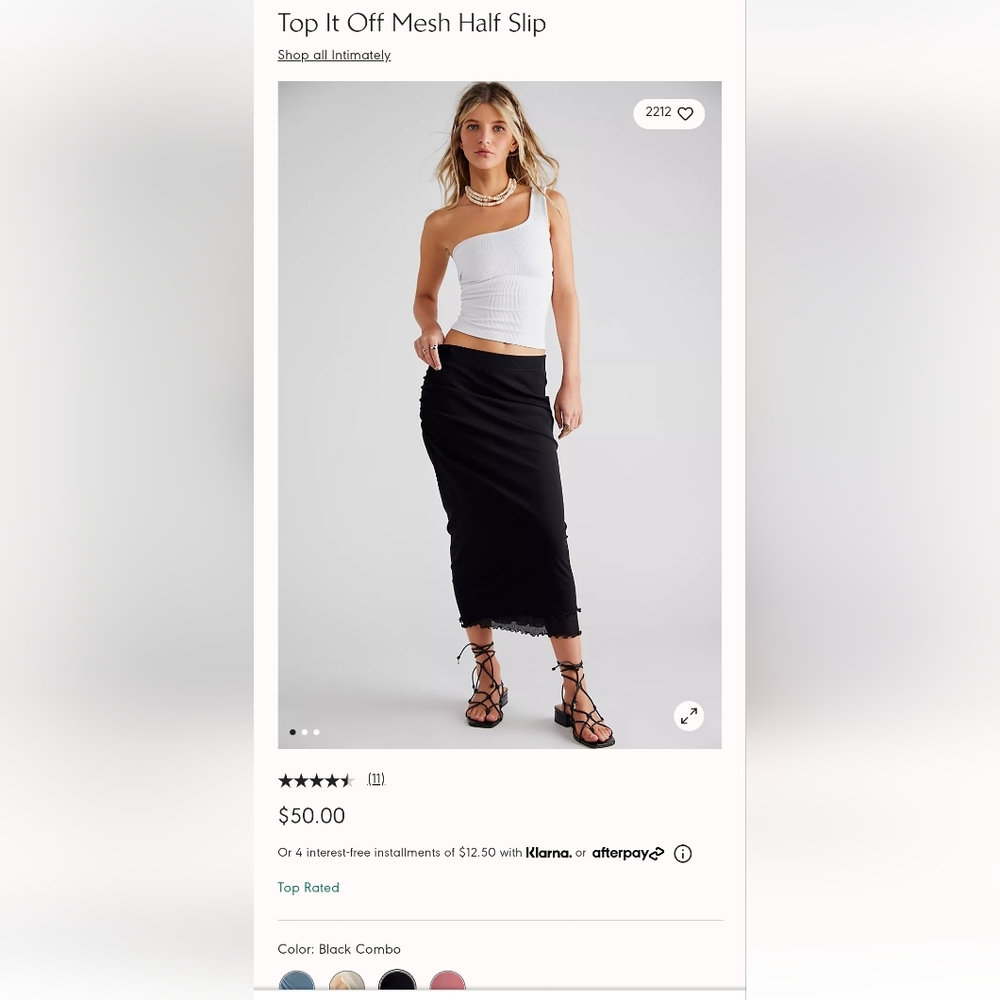 Free People Top It Off Mesh Half Slip